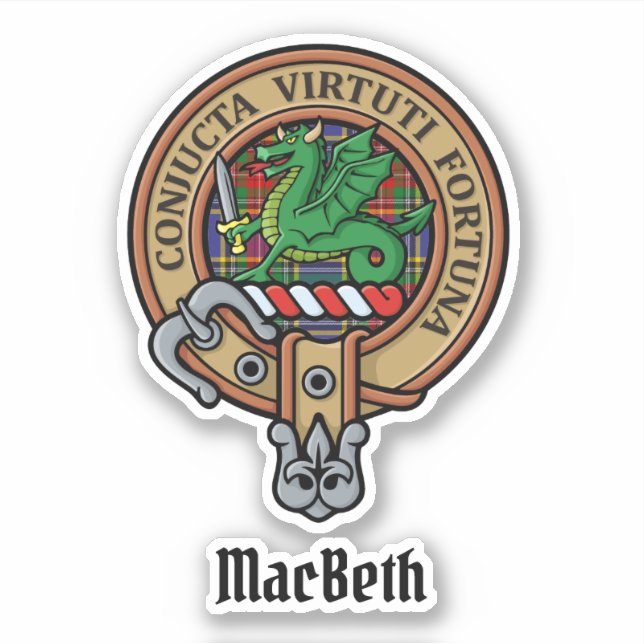 Clan MacBeth Crest Sticker (Front)