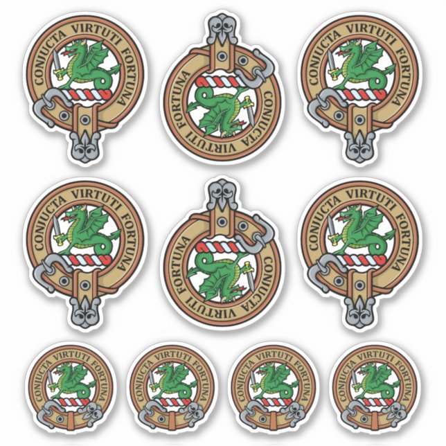 Clan MacBeth Crest Sticker Set (Front)