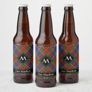 Clan MacBeth Tartan Beer Bottle Label