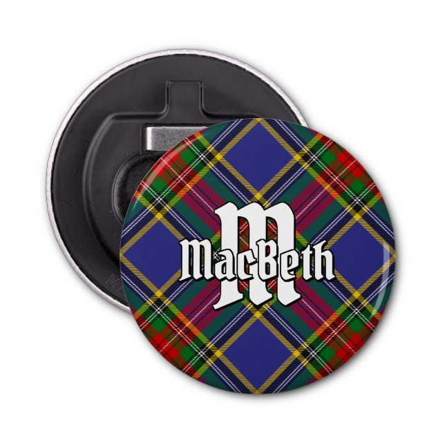 Clan MacBeth Tartan Bottle Opener (Front)