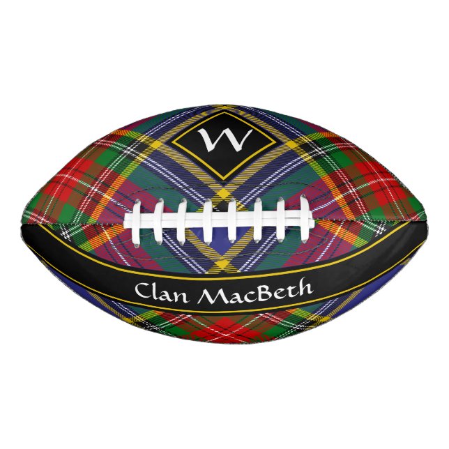 Clan MacBeth Tartan Football American Football (Front)