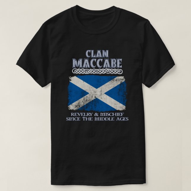 Clan MacCabe crest Scottish clans Scottish surname T-Shirt (Design Front)