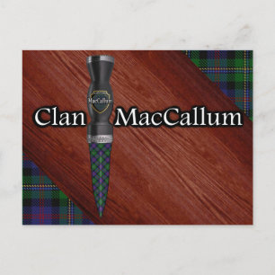 Clan MacCallum Tartan Sgian Dubh Blade Postcard