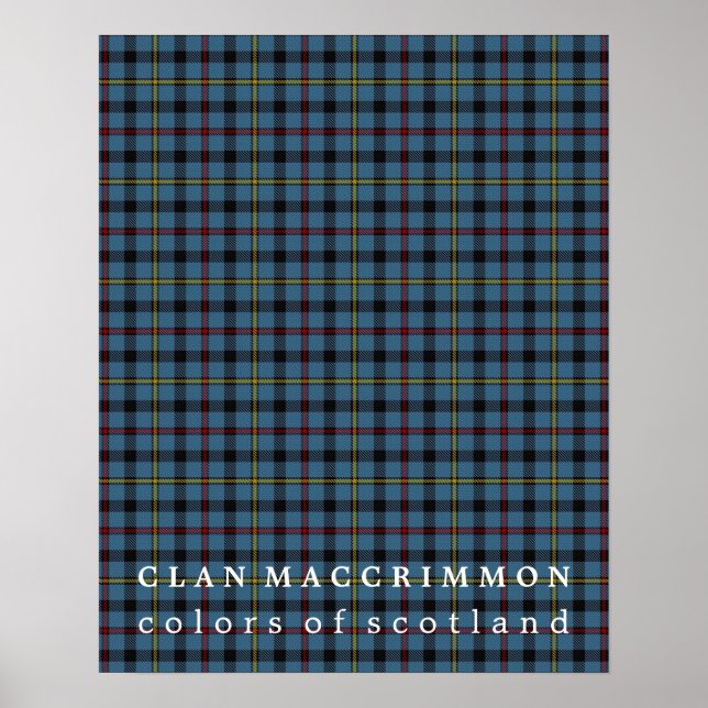 Clan MacCrimmon Colours of Scotland Tartan Poster (Front)
