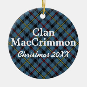 Clan MacCrimmon Scottish Tartan Ceramic Tree Decoration