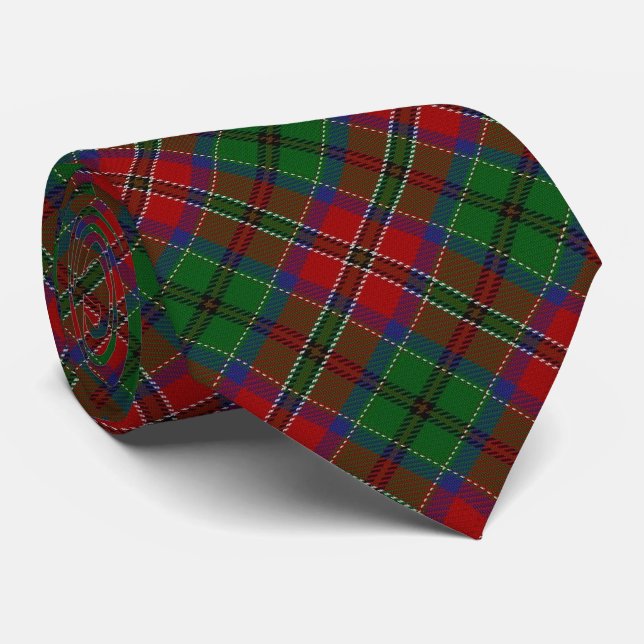 Clan MacCulloch Letter M Monogram Tartan Tie (Rolled)