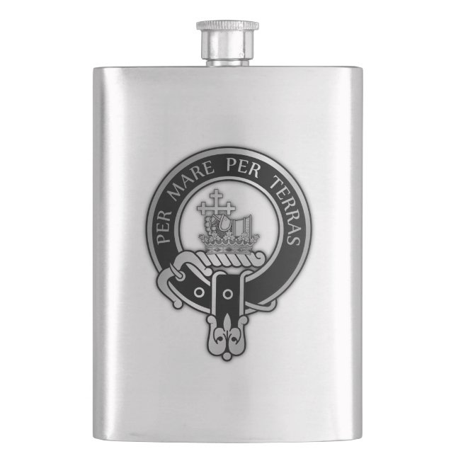 Clan MacDonald Crest Flask (Front)