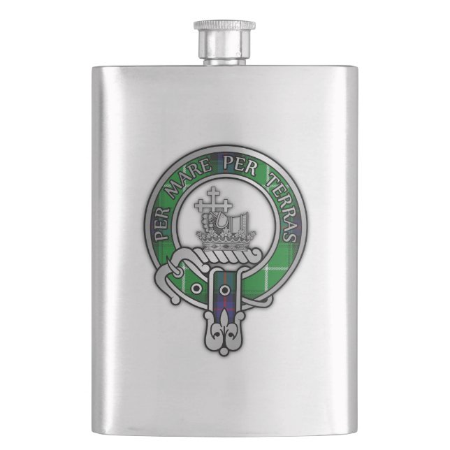 Clan MacDonald Crest Flask (Front)