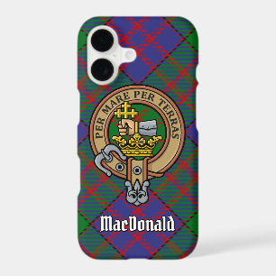 Clan MacDonald Crest over Tartan