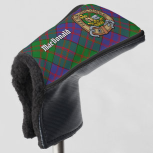 Clan MacDonald Crest over Tartan Golf Head Cover