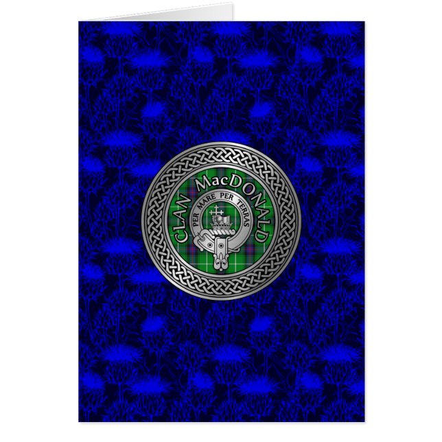 Clan MacDonald Crest & Tartan Knot (Front)