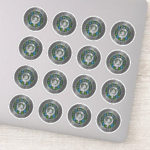 Clan MacDonald Crest & Tartan Knot Sticker