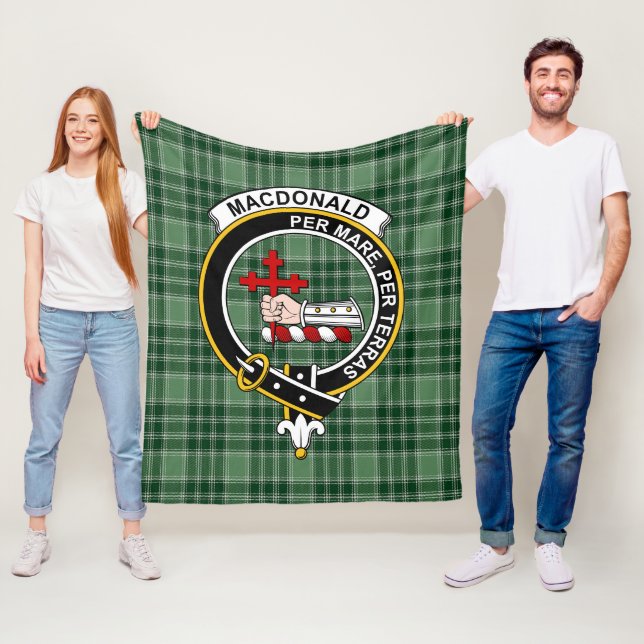 Clan MacDonald Lord Of The Isles Hunting Macdonald Fleece Blanket (In Situ)