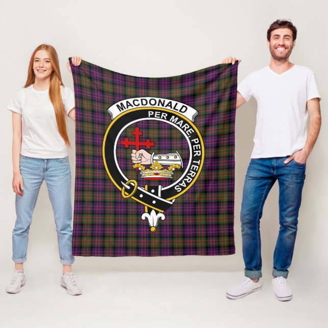 Clan MacDonald Modern Macdonalds Of Donald Tartan Fleece Blanket (In Situ)