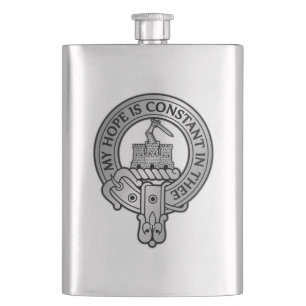Clan MacDonald of Clanranald Crest Hip Flask
