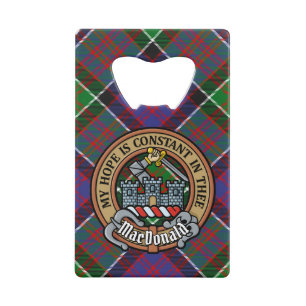 Clan MacDonald of Clanranald Crest over Tartan