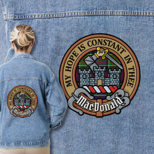 Clan MacDonald of Clanranald Crest over Tartan Denim Jacket