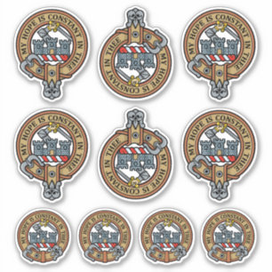 Clan MacDonald of Clanranald Crest Sticker Set