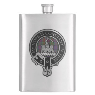 Clan MacDonald of Clanranald Crest & Tartan Flask