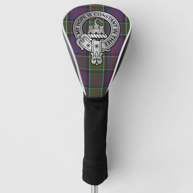 Clan MacDonald of Clanranald Crest & Tartan Golf Head Cover (Front)