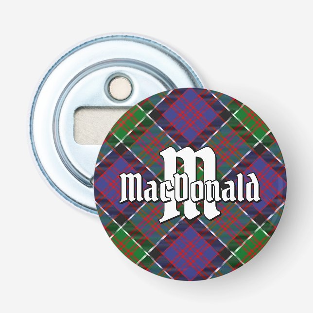 Clan MacDonald of Clanranald Tartan Bottle Opener (Front)