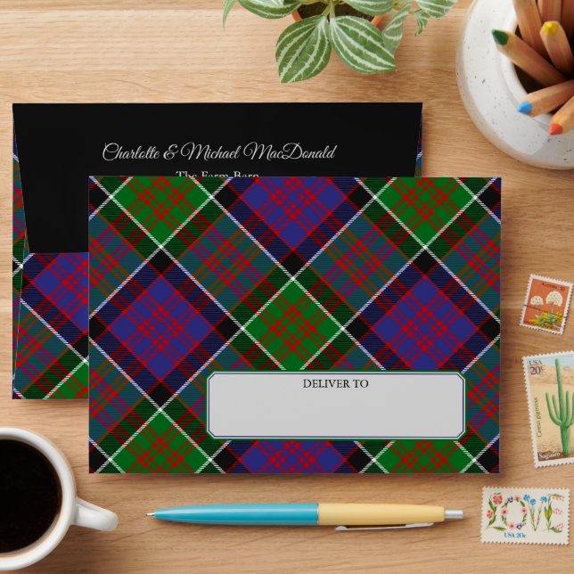 Clan MacDonald of Clanranald Tartan Envelope (Desk)