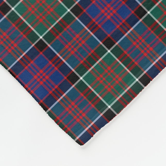 Clan MacDonald of Clanranald Tartan Fleece Blanket (Corner)