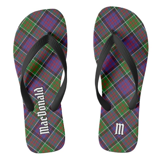 Clan MacDonald of Clanranald Tartan Flip Flops (Footbed)
