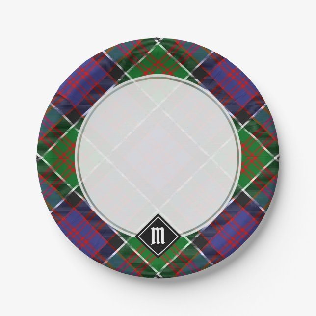 Clan MacDonald of Clanranald Tartan Paper Plates (Front)