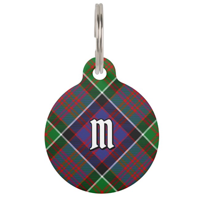 Clan MacDonald of Clanranald Tartan Pet ID Tag (Front)