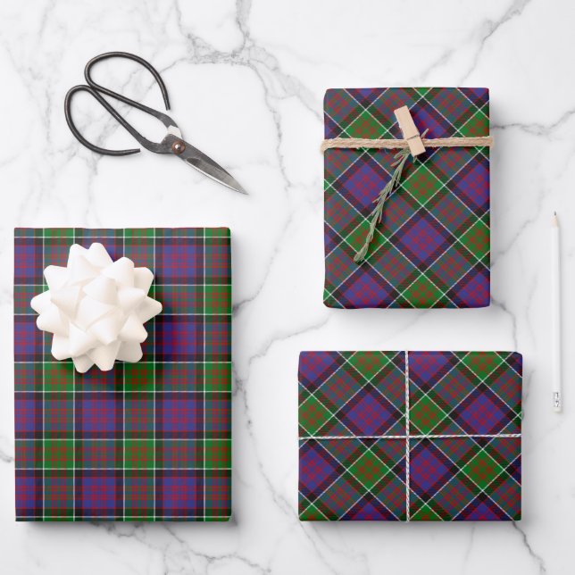 Clan MacDonald of Clanranald Tartan Wrapping Paper Sheet (Front)