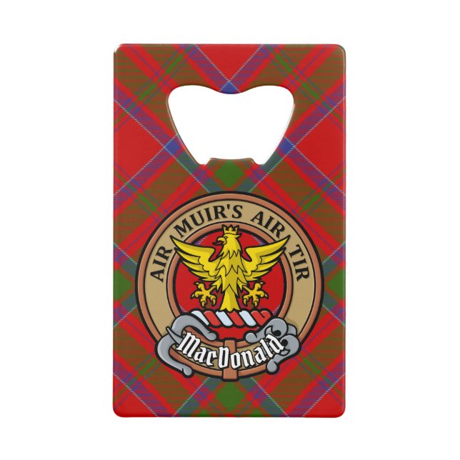 Clan MacDonald of Keppoch Crest over Tartan (Front)