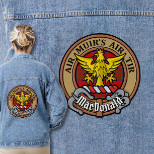 Clan MacDonald of Keppoch Crest over Tartan Denim Jacket