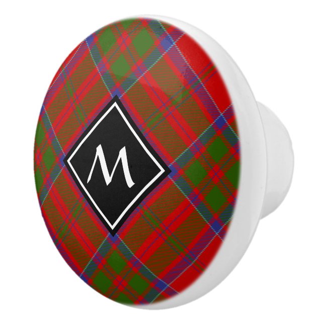Clan MacDonald of Keppoch Tartan Ceramic Knob (Right)