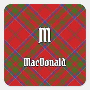 Clan MacDonald of Keppoch Tartan Square Sticker