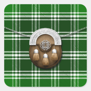Clan MacDonald Of The Isles Ancient Tartan Sporran Square Sticker
