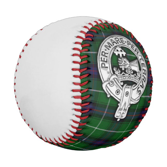 Clan MacDonald of the Isles Crest & Tartan Baseball (Angled)