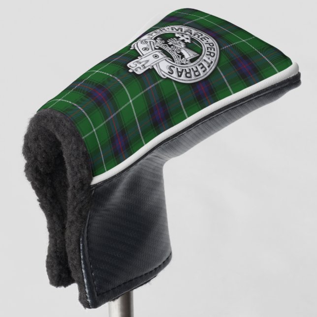 Clan MacDonald of the Isles Crest & Tartan Golf Head Cover (3/4 Front)