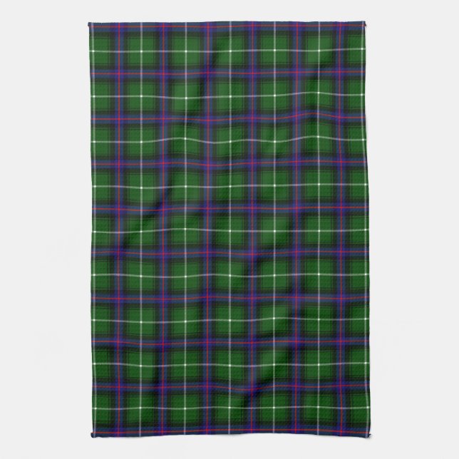Clan MacDonald Of The Isles Tartan Tea Towel (Vertical)