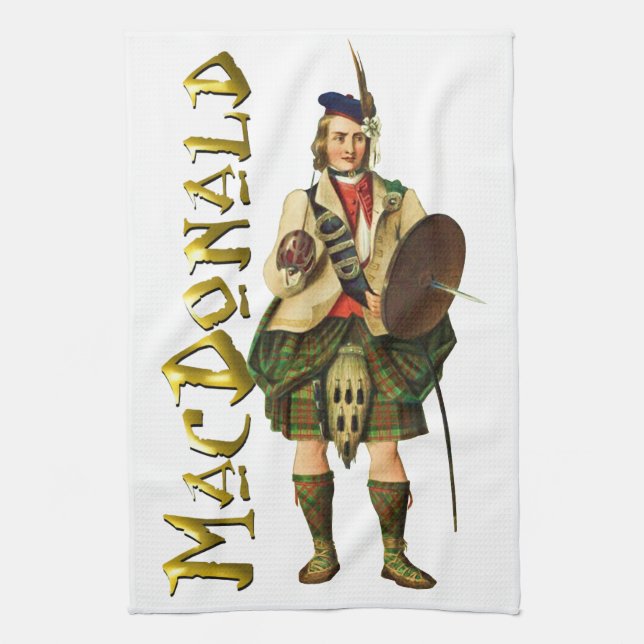 Clan MacDonald Scottish Dream Tea Towel (Vertical)