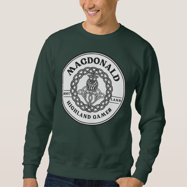 Clan MacDonald Scottish Thistle Highland Games  Sweatshirt (Front)