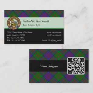 Clan MacDonald Tartan Business Card