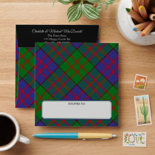 Clan MacDonald Tartan Envelope