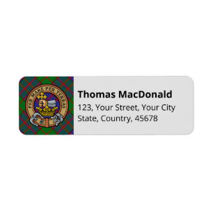 Clan MacDonald Tartan Label