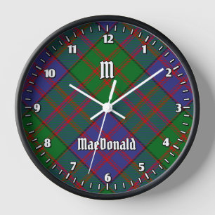 Clan MacDonald Tartan Large Clock