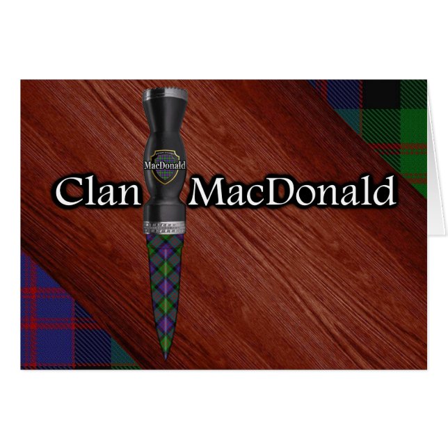 Clan MacDonald Tartan Sgian Dubh Blade (Front Horizontal)