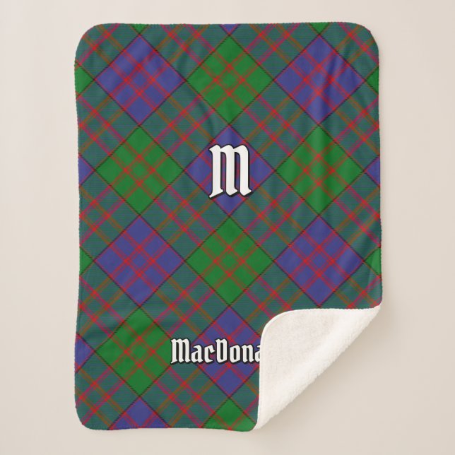 Clan MacDonald Tartan Sherpa Blanket (Front)