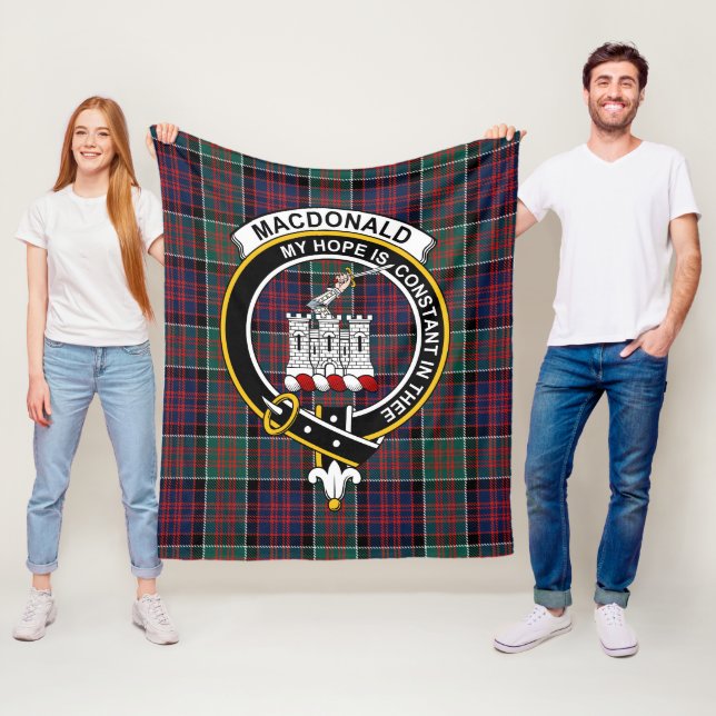 Clan Macdonalds Of Ranald Tartan Plaid Fleece Blanket (In Situ)
