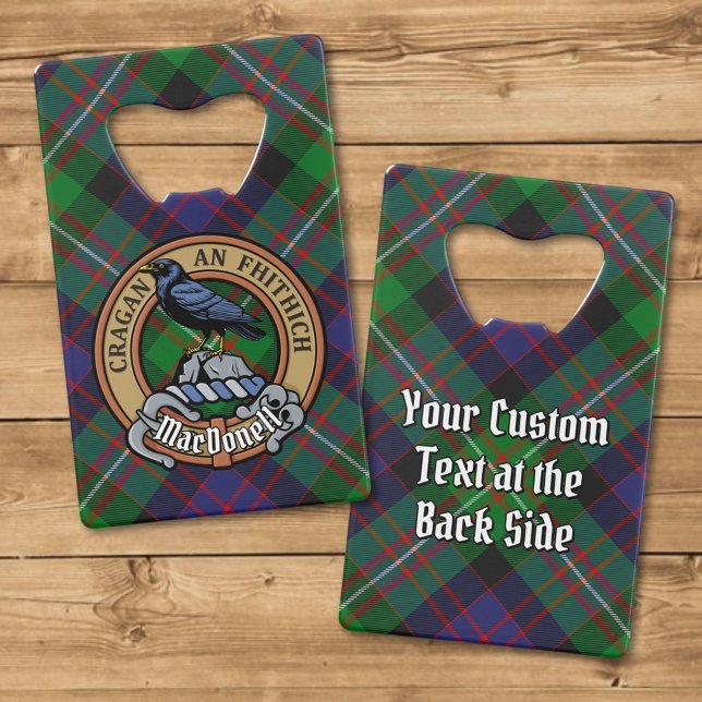 Clan MacDonell of Glengarry Crest over Tartan (Creator Uploaded)