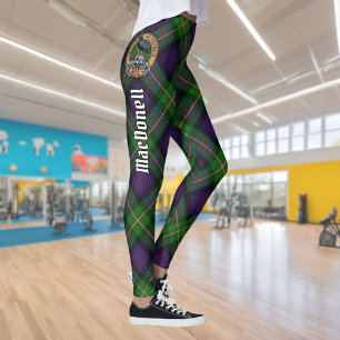 Clan MacDonell of Glengarry Crest over Tartan Leggings